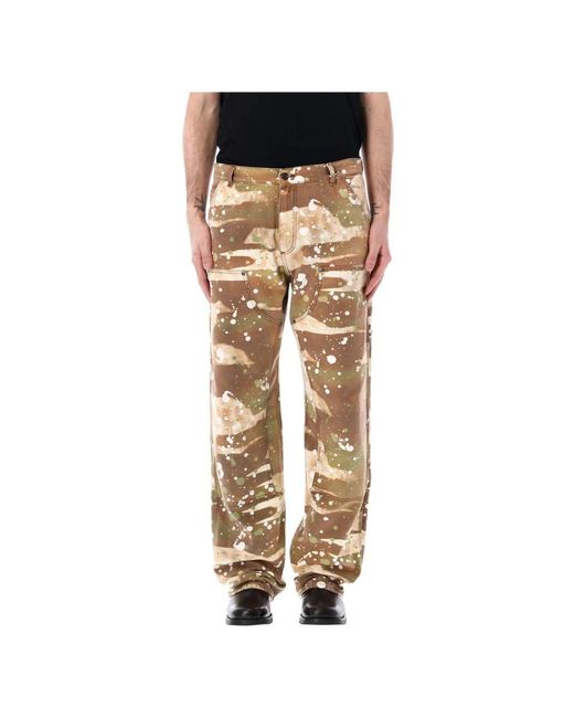 MSGM Natural Straight Trousers for men
