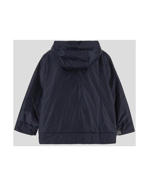 Max Mara Blue Stylischer Poncho Für Frauen