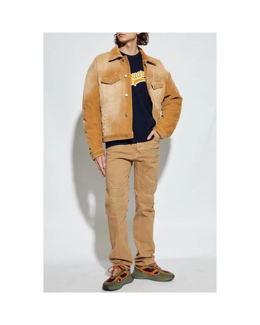 DSquared² Cordjacke Mit Logo in Natural für Herren