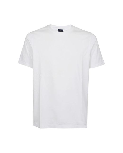 T-shirt girocollo in cotone di Paul & Shark in White da Uomo