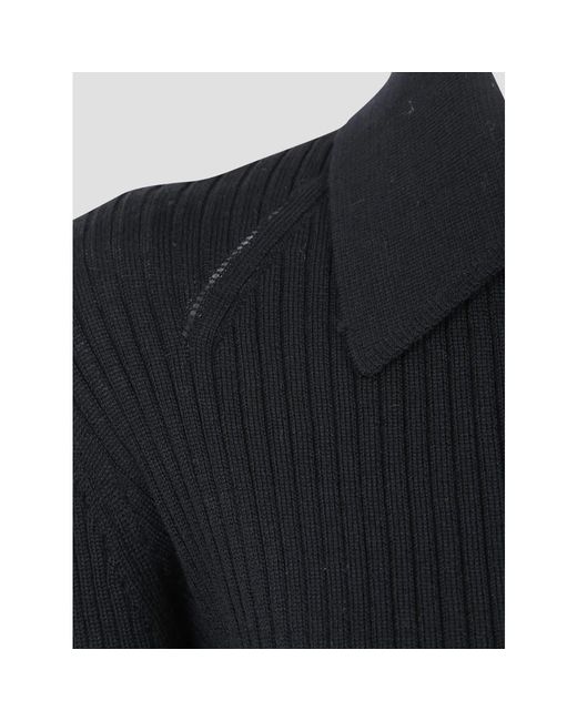 mfpen Tops ,Zwart ,Partial Placket Polo in het Black