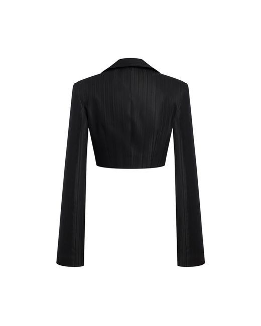 Dondup Cropped Blazer in het Black