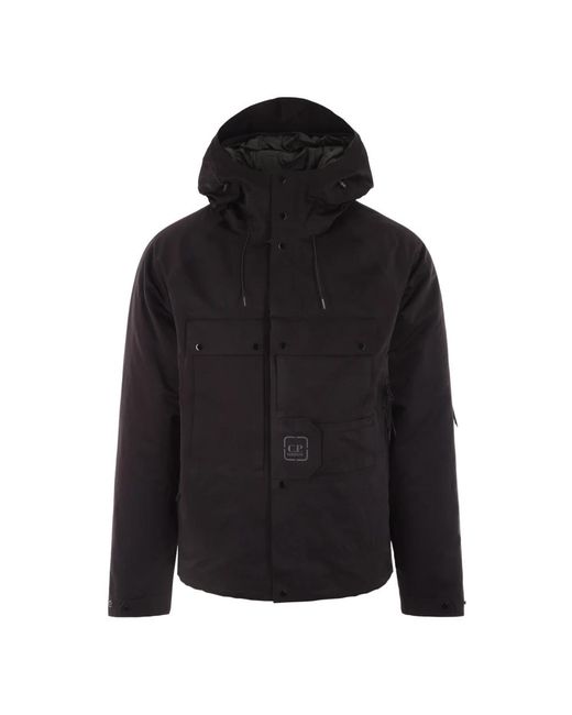 C P Company Black Winter Jackets for men