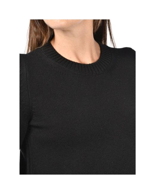 Gran Sasso Black Round-Neck Knitwear