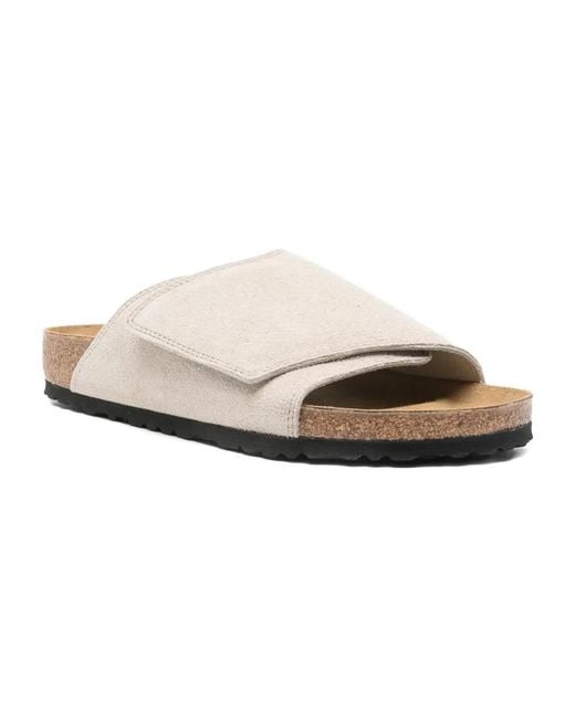 Birkenstock White Sliders for men
