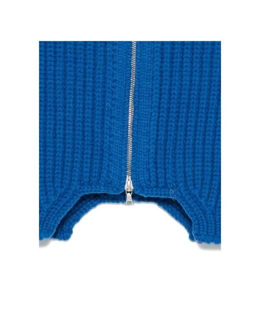 Dries Van Noten Blue Winter Scarves for men