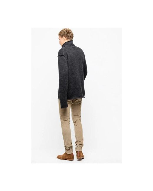 Zadig & Voltaire Grauer Alpaka-Mischung Rundhalspullover in Black für Herren