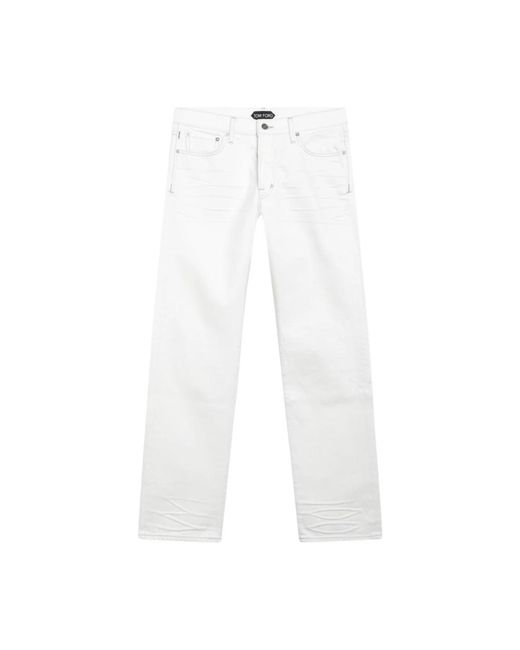 Tom Ford White Straight Fit Jeans for men