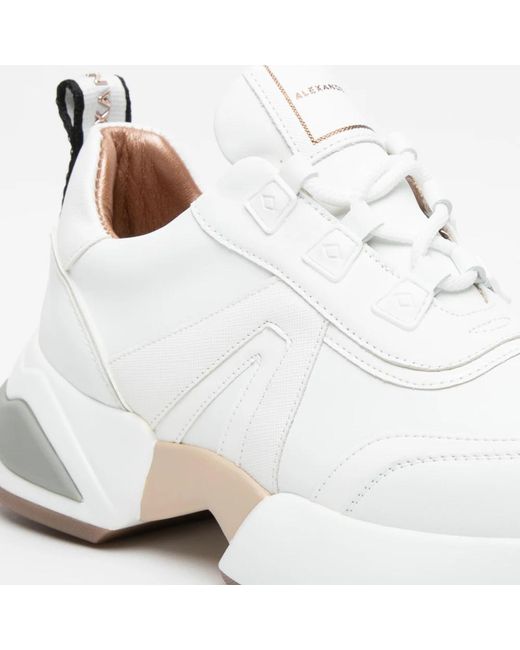 Alexander Smith White Weiße schnür-cotton-sneakers