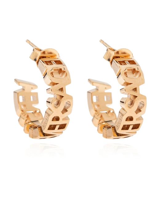 Earrings Versace de color Metallic