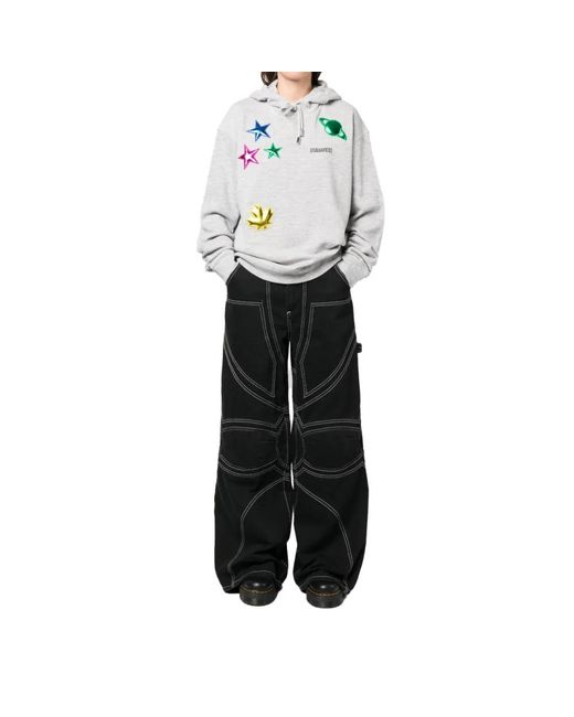 DSquared² Hoodies & Sweatvesten ,Grijs ,Hoodies in het Gray