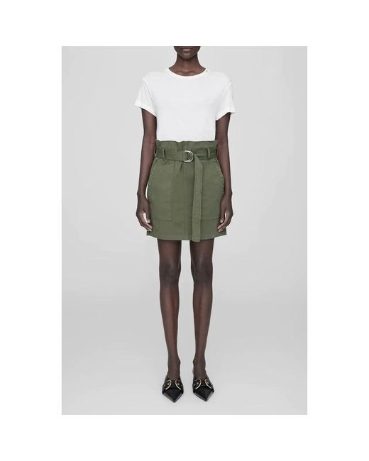 Anine Bing Green Short Skirts