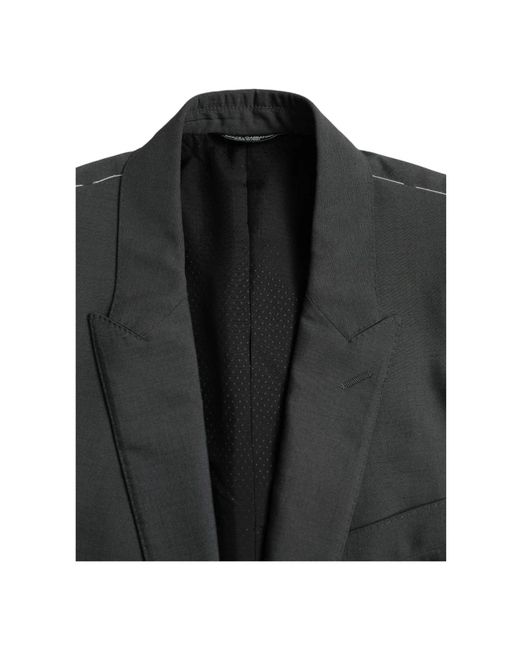Dolce & Gabbana Grauer wollblazer slim fit in Black für Herren