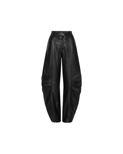 ROTATE BIRGER CHRISTENSEN Black Leather Trousers