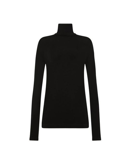 Wolford Black Aurora Top Long Sleeves