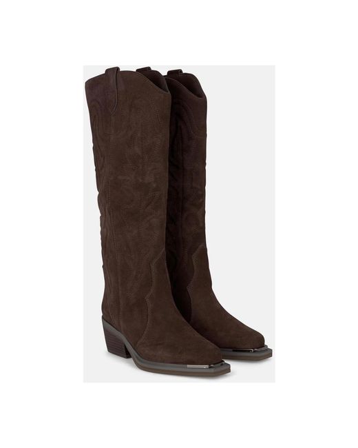 Alma En Pena. Brown Cowboy & Biker Boots