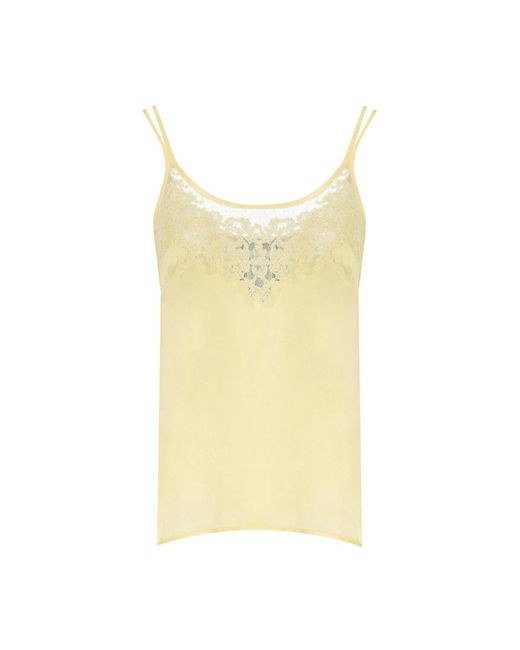 Sleeveless Tops Twinset de color Yellow