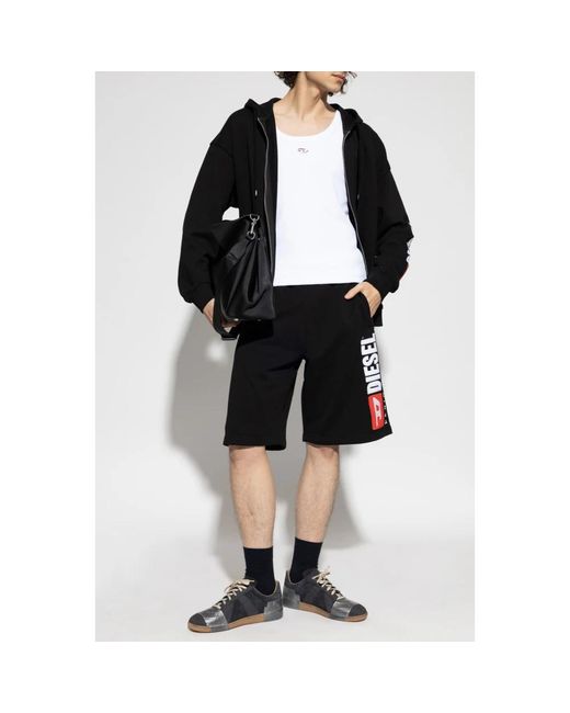 DIESEL Hoodies & Sweatvesten ,Zwart ,Katoen S-Boxt-Zip-Hood-Div Hoodie in het Black voor heren
