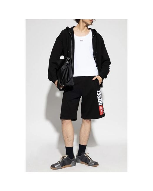 DIESEL Hoodies & Sweatvesten ,Zwart ,Katoen S-Boxt-Zip-Hood-Div Hoodie in het Black voor heren