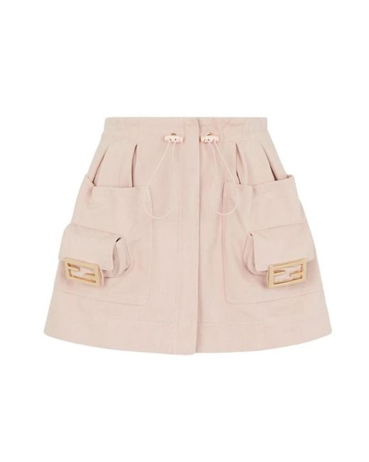 Fendi Natural Short Skirts