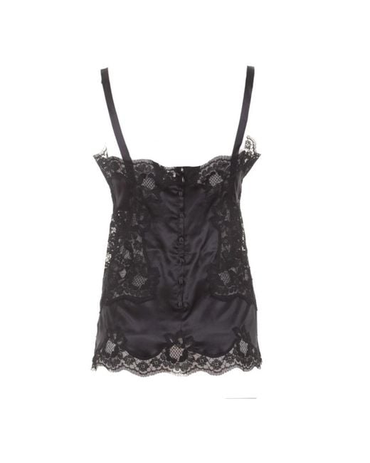 Dolce & Gabbana Black Sleeveless Tops