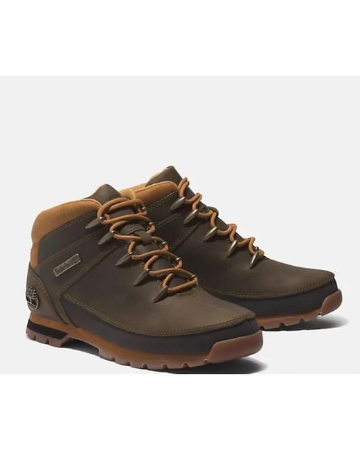Timberland Brown Lace-Up Boots for men