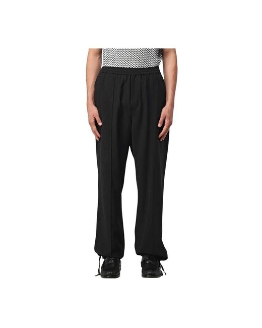 Helmut Lang Schwarze Hose Mit Kordelzug in Black für Herren