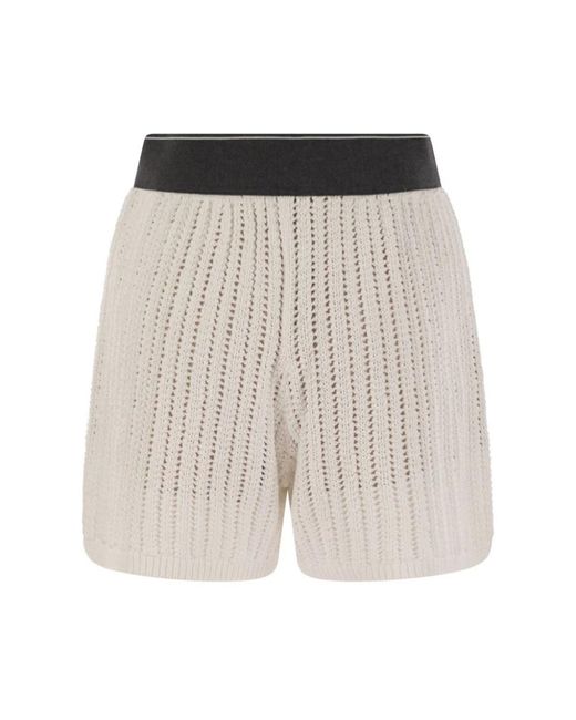 Brunello Cucinelli White Short Shorts