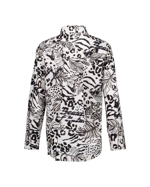 Marc Cain Overhemden ,Veelkleurig ,Ws 51.04 W06 Blouse in het White