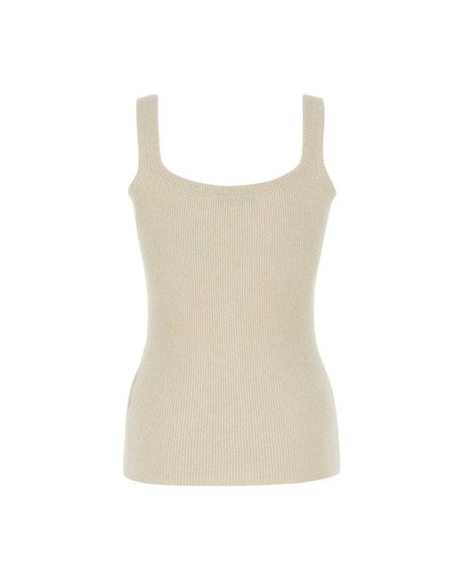 Valentino Garavani Natural Sleeveless Tops