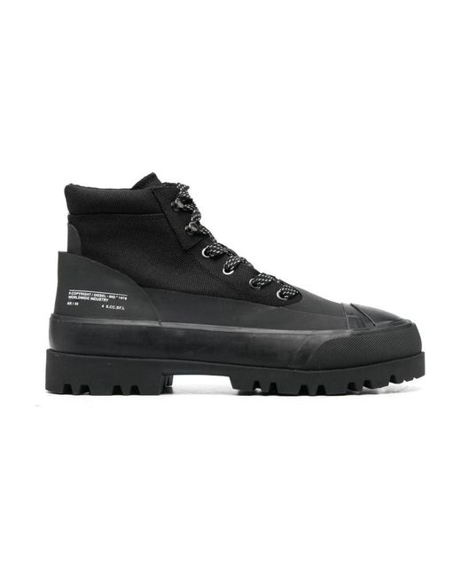 DIESEL Black Lace-Up Boots for men