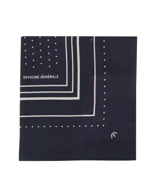 Officine Generale Blue Winter Scarves for men