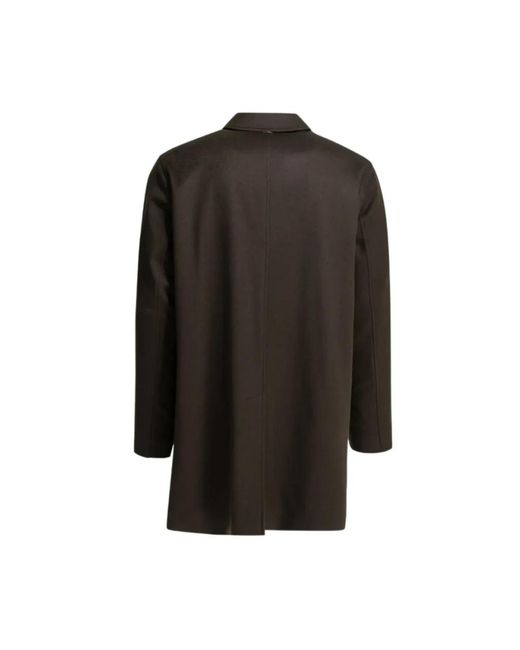 Herno Cashmere Single-Breasted Coat in het Black voor heren