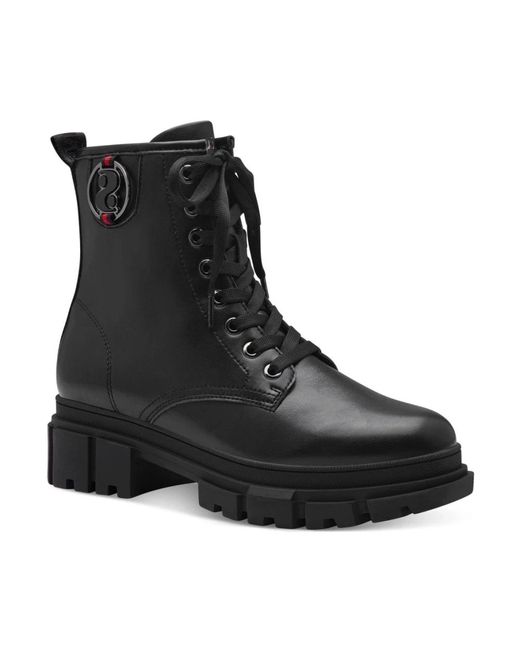 S.oliver Black Lace-Up Boots