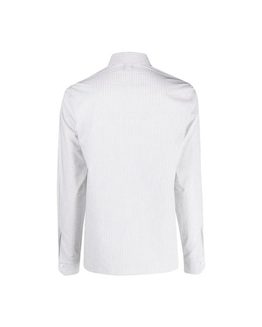 Eleventy Overhemden ,Wit ,Katoen Elegante Groene Shirt Met Lange Mouwen in het White