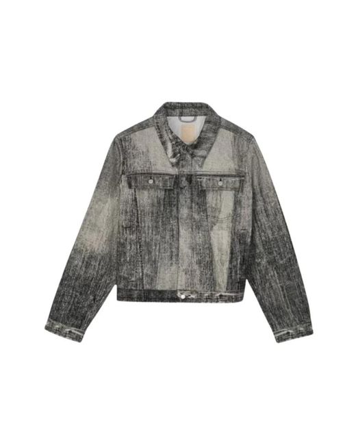 Camper Paint Print Denim Jacket in het Gray voor heren