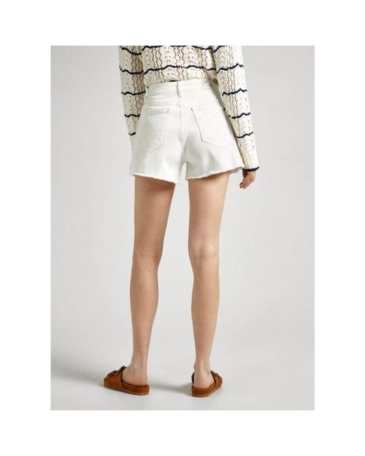 Denim Shorts Pepe Jeans de color White