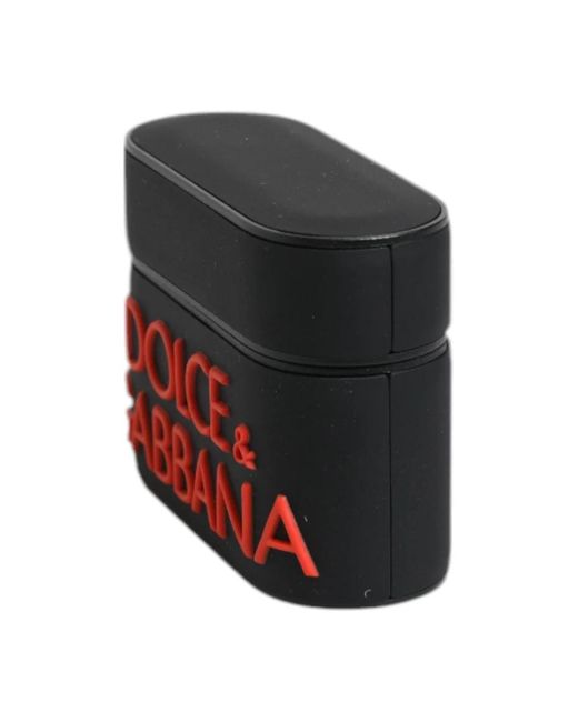Dolce & Gabbana Schwarzes Oranges Airpods Schutzhülle in Black für Herren