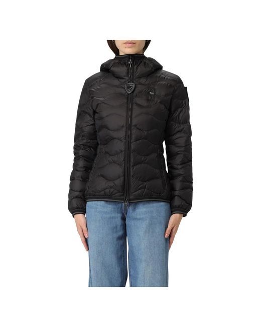 Blauer Black Gepolsterte Jacke Camelia