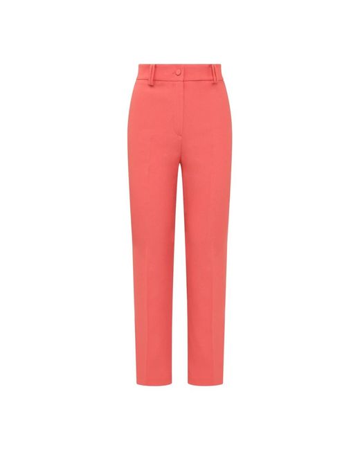 Straight Trousers HEBE STUDIO de color Red