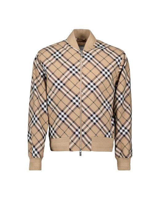 Burberry Brown Bomber Jackets for men