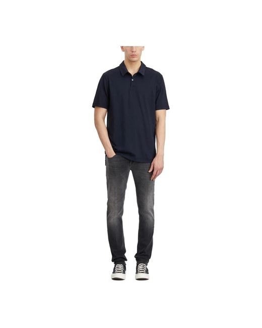 James Perse Tops ,Blauw ,Katoen Cotton Polo Shirt in het Blue voor heren