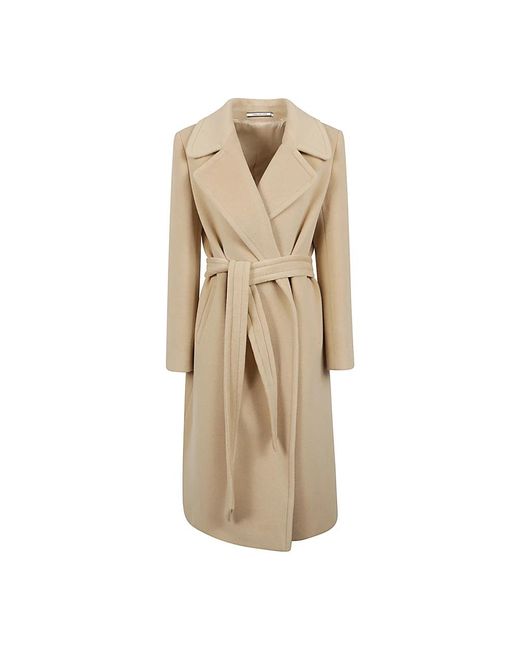 Tagliatore Natural Belted Coats