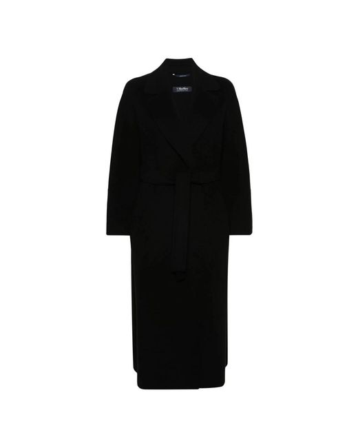 Max Mara Black Belted Coats
