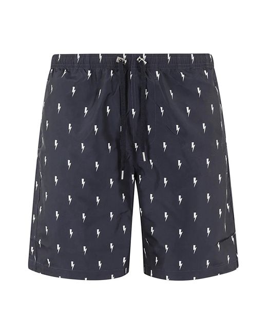 Neil Barrett Badmode ,Blauw ,Polyester Casual Shorts in het Blue voor heren