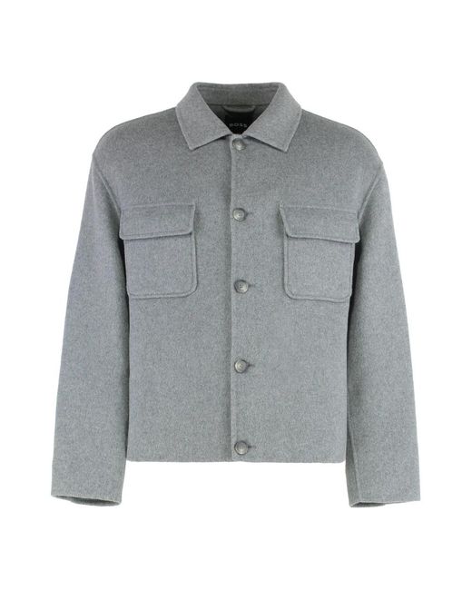 HUGO Gray Light Jackets for men