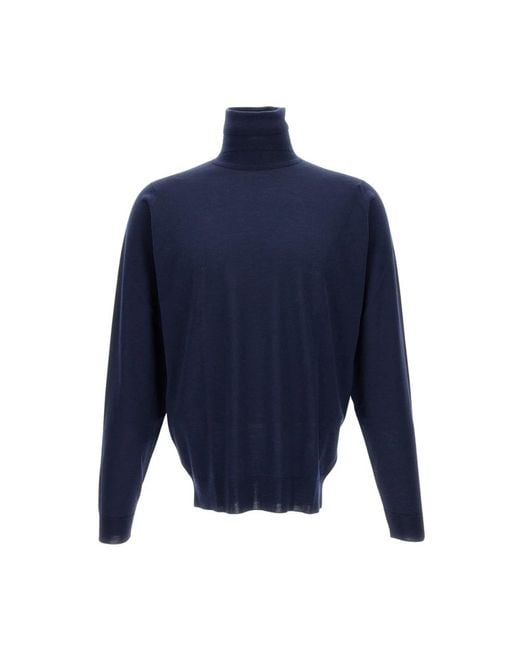 John Smedley Blue Turtlenecks for men