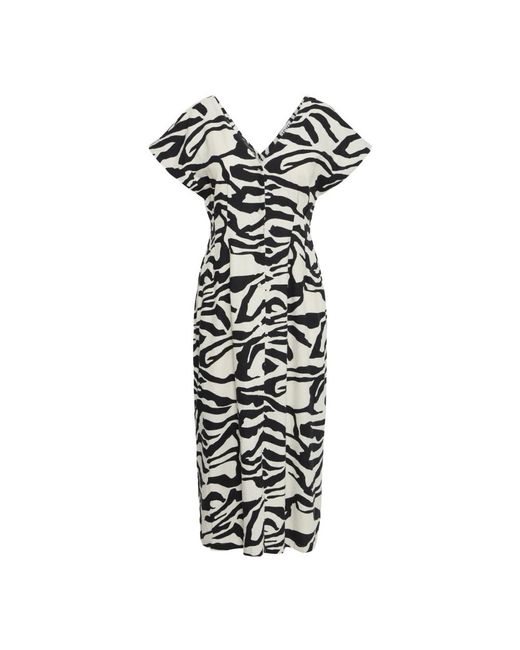 Ichi White Midi Dresses
