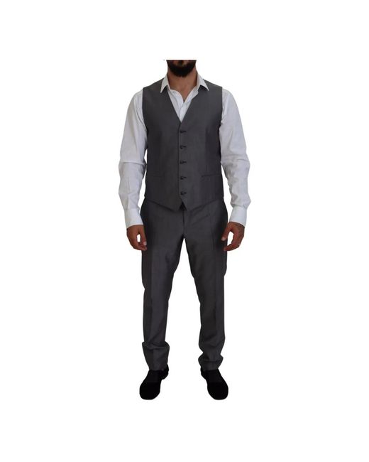 Dolce & Gabbana Black Single Breasted Suits for men