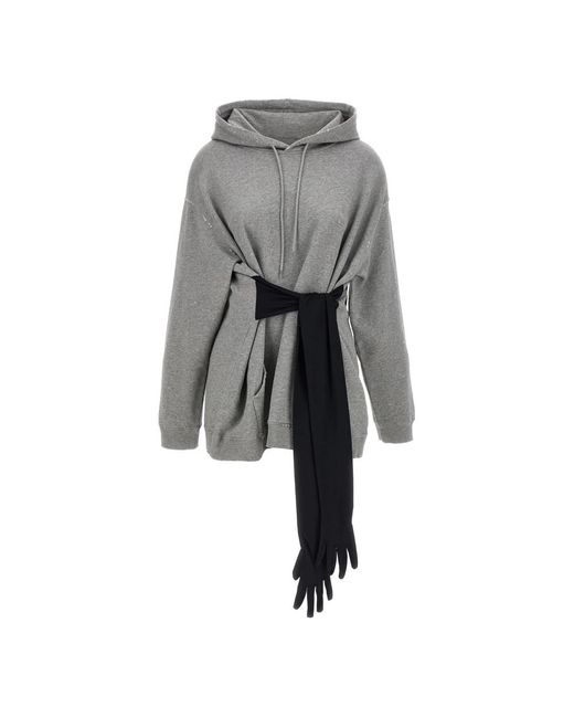 MM6 by Maison Margiela Gray Hoodies
